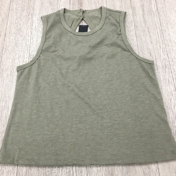 🆕JOE’S JEANS Luna Keyhole Back Olive Tank S M L - Picture 2 of 11